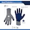 Ge Coated Gloves, Crinkle Rubber, Gray/Royal Blue, L 24 PK GG209M - alternate 3